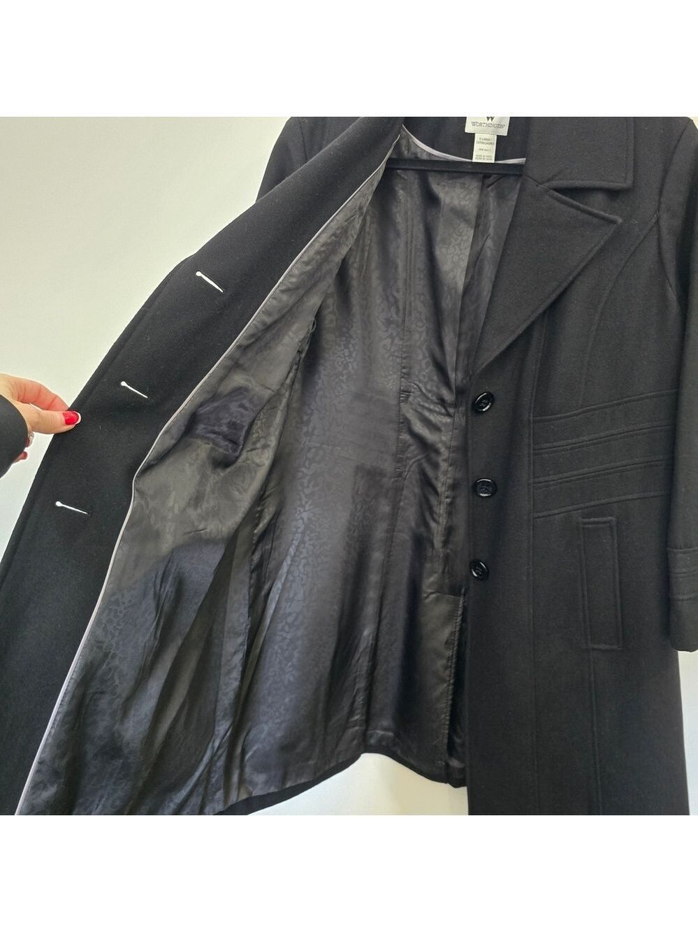 Worthington Women's Black Wool Coat Size XL - Picture 15 of 16